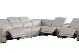 Franco Light Gray 7-Piece 3 Power Reclining Sectional