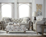 Sandstone Oyster Beige Contemporary Wood, Engineered Wood Fabric Tufted Sofa & Loveseat - Ella Furniture