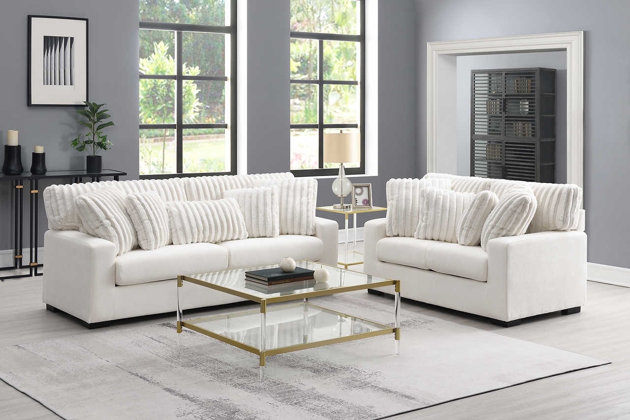 Tarra Ivory Fabric Chair