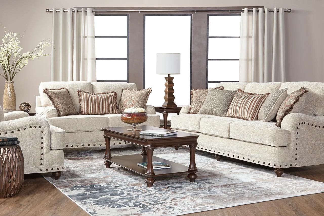 Cycle Hay Beige Modern Contemporary Wood, Engineered Wood Fabric Sofa - Ella Furniture