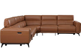 Lorenzo Camel Modern Italian Leather Collection - Ella Furniture