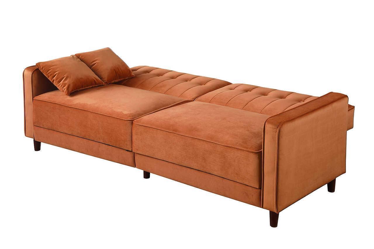 Cozy Rust Sofa Bed
