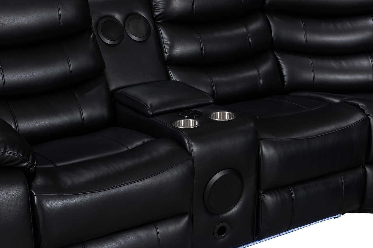 Turbo Black Power Reclining Sectional