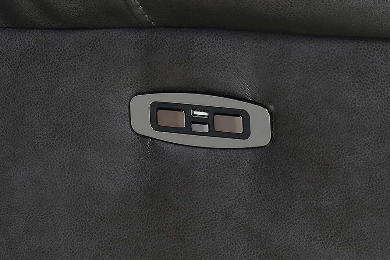 Party Time Gray Power Recliner