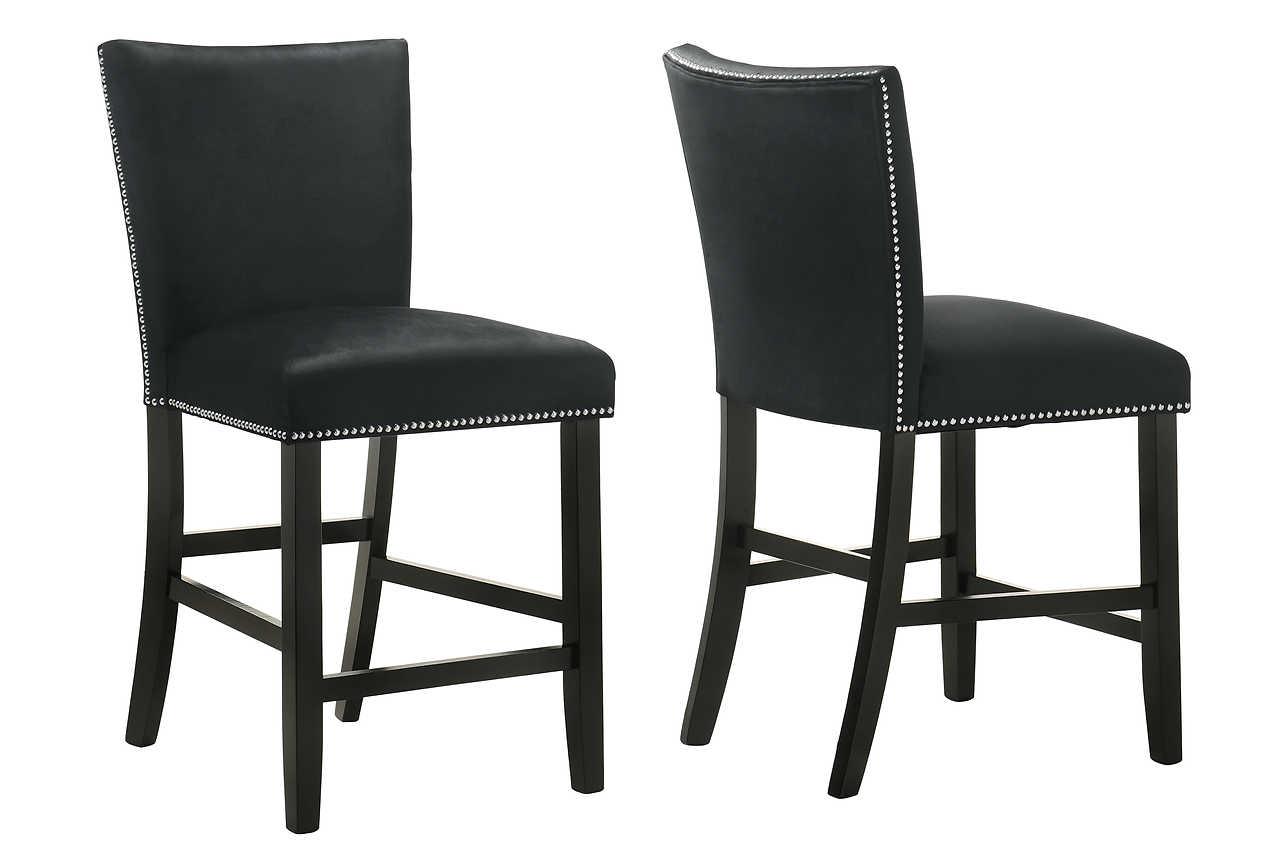 Valentino Black Marble Top Counter Height Set