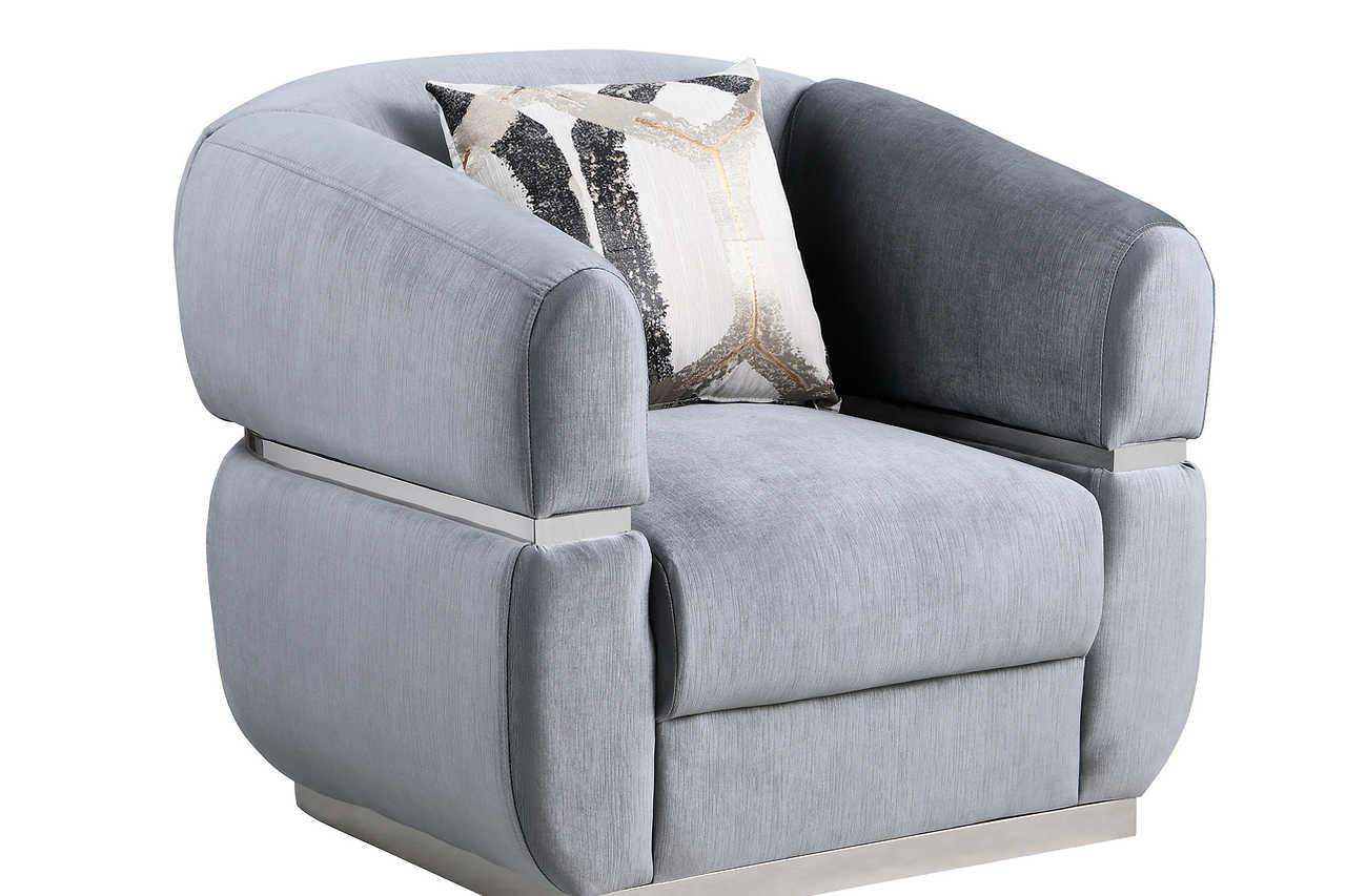 Carmela Grey Velvet Living Room Set