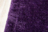 Afro Shag Violet Modern Transitional Art Silk Shine Rug - Ella Furniture