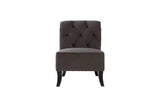 Bing Ash Grey Modern Contemporary Wood, Engineered Wood Fabric Tufted Sofa - Ella Furniture