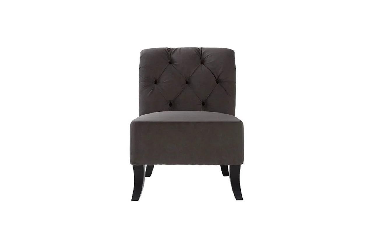 Bing Ash Grey Modern Contemporary Wood, Engineered Wood Fabric Tufted Sofa - Ella Furniture