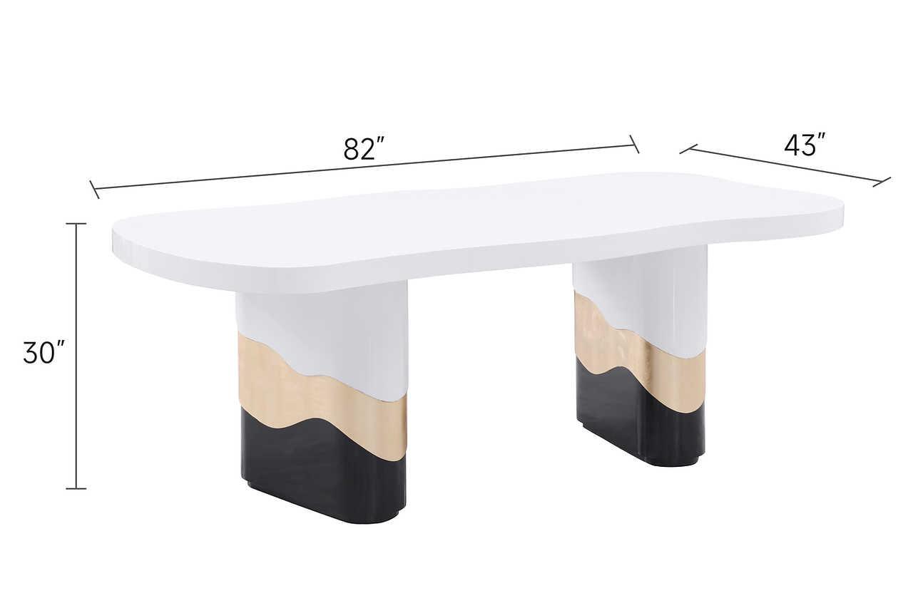 Orion White Black Dining Room Set