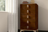 Eva Dark Cherry LED Italian Bedroom Set