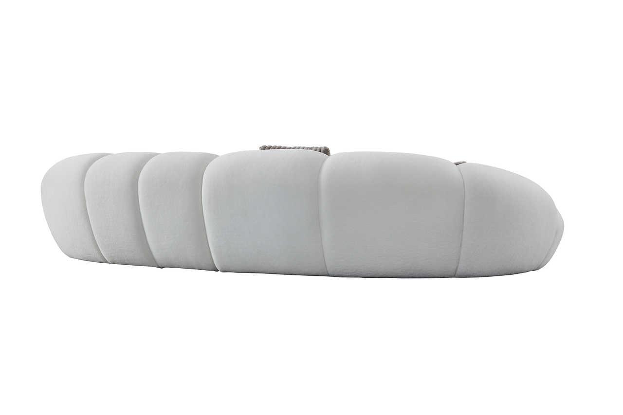 Big Cloud White Soft Fur Fabric Oversize Sectional