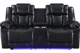 Lucky Charm Black 3-Piece Power Reclining Set