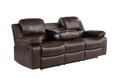 Nova Brown Modern Reclining Loveseat - Ella Furniture
