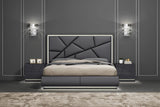 Zoe Graphite Modern Contemporary Pine Wood 2-Drawers Nightstand - Ella Furniture