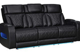 Skyline Black Leather 2-Piece Power Reclining Set