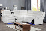 Turbo White Power Reclining Sectional