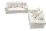 Gia Ivory 2-Piece Living Room Set