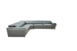 Domo Grey Leather Sectional