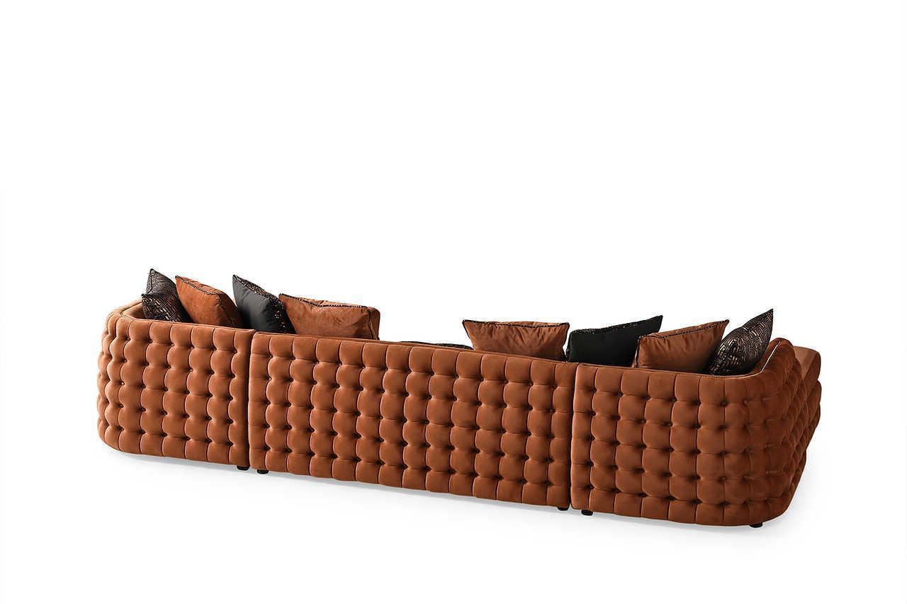 Sicilya Rust Orange Sectional
