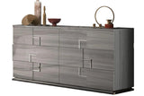 Infinity Gray Modern Contemporary Acacia Veneer Engineered Wood Panel Bedroom Set - Ella Furniture