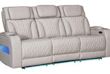 Skyline Beige Leather Power Recliner