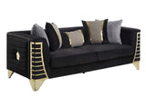 Donovan Black Velvet Living Room Set