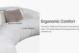 Big Cloud White Soft Fur Fabric Oversize Sectional