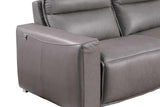Sierra Gray Leather Reclining Sectional