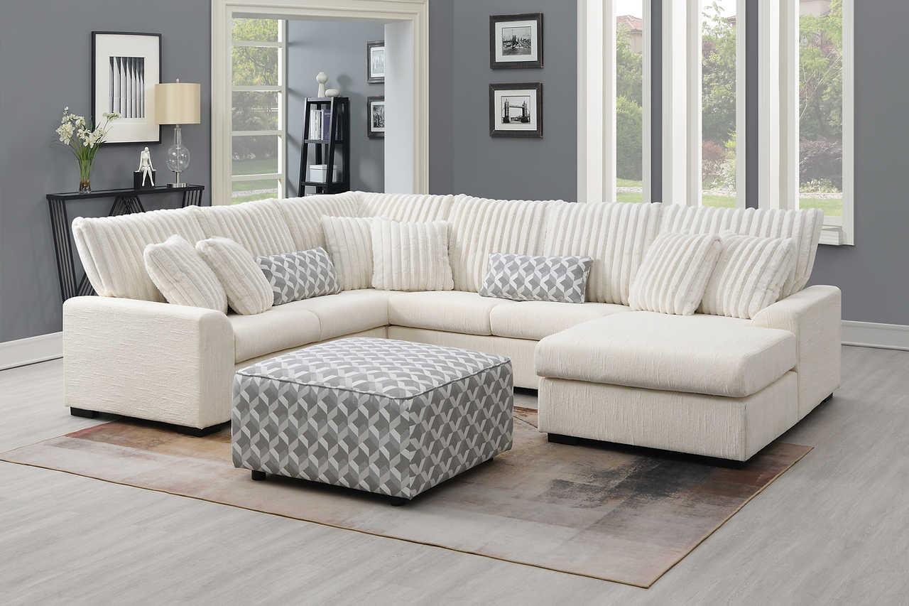 Brady Beige Fabric Sectional