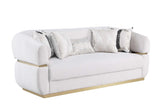 Carmela Cream Velvet Living Room Set