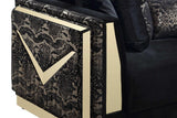 Monaco Black Velvet Living Room Set