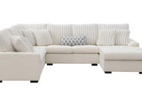 Brady Beige Fabric Ottoman