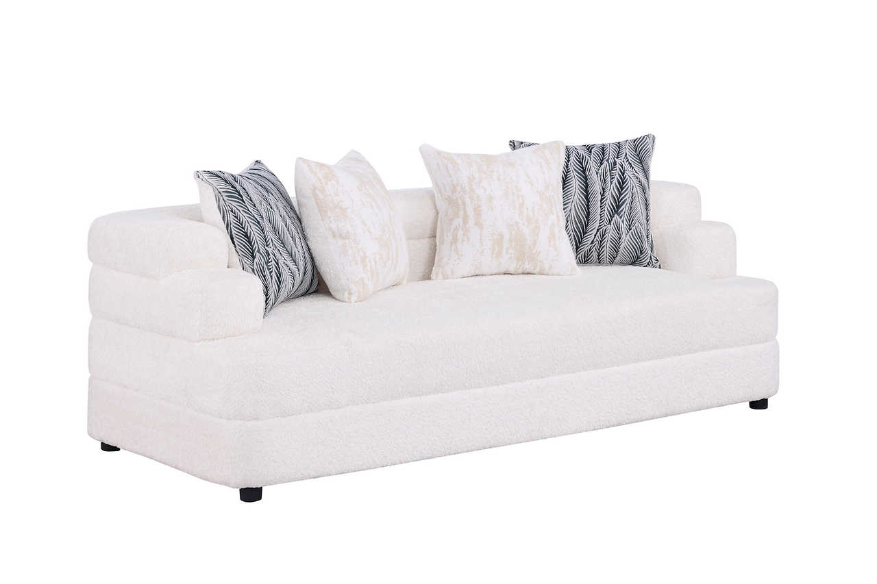 Stepso Cream Boucle Living Room Set