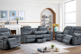 Rio Grande Gray Microfiber 3-Piece Reclining Set