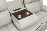 Lavon Cream Modern Contemporary Wood, Engineered Wood Faux Leather (3Pcs Livingroom Set) - Ella Furniture