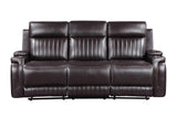 Ethan Brown Air Leather 3-Piece Reclining Set