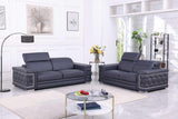 Favo Dark Navy Leather Chair