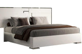 Infinity White Modern Contemporary Acacia Veneer Engineered Wood Panel Bedroom Set - Ella Furniture