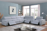Picasso Light Blue 7-Piece 3 Power Reclining Sectional