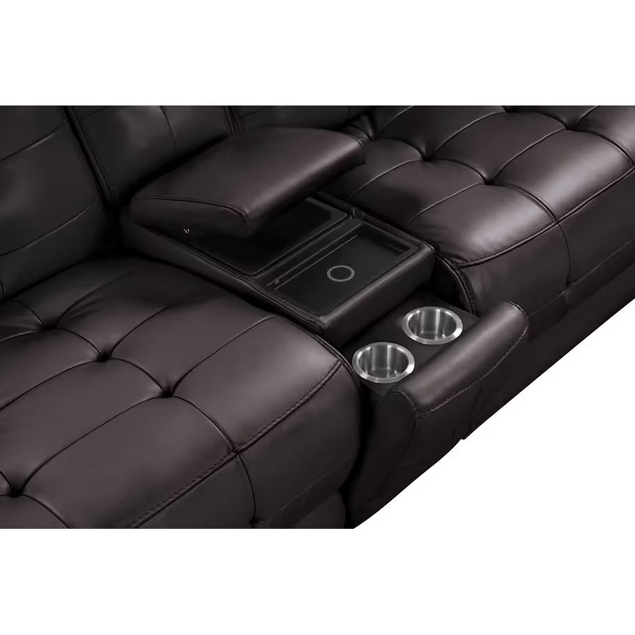 Starlight Brown Power/Adj Headrest Reclining Sectional