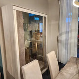 Ambra High Gloss 7-Piece Dining Set with Table and 6 Chairs view 3