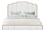 Laguna Light Brown Gray Upholstered Panel Bedroom Set