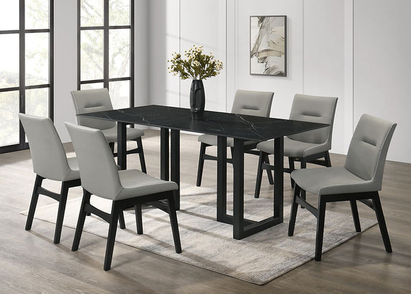 Farrin Black Gray Dining Room Set