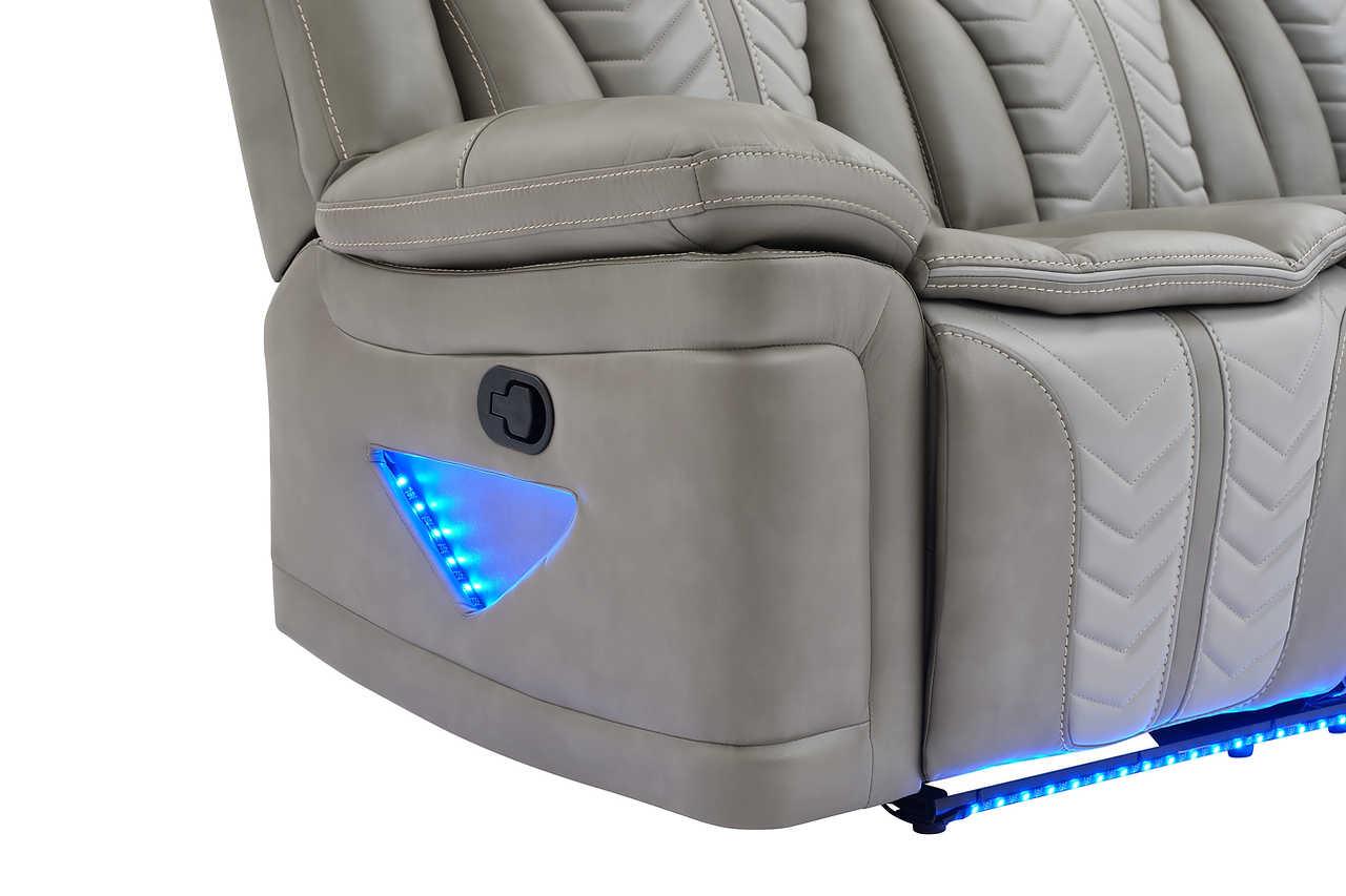 Innova Grey 3-Piece Reclining Set