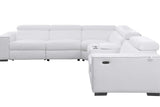 Picasso White 6-Piece 2 Power Reclining Sectional