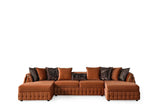 Sicilya Rust Orange Sectional