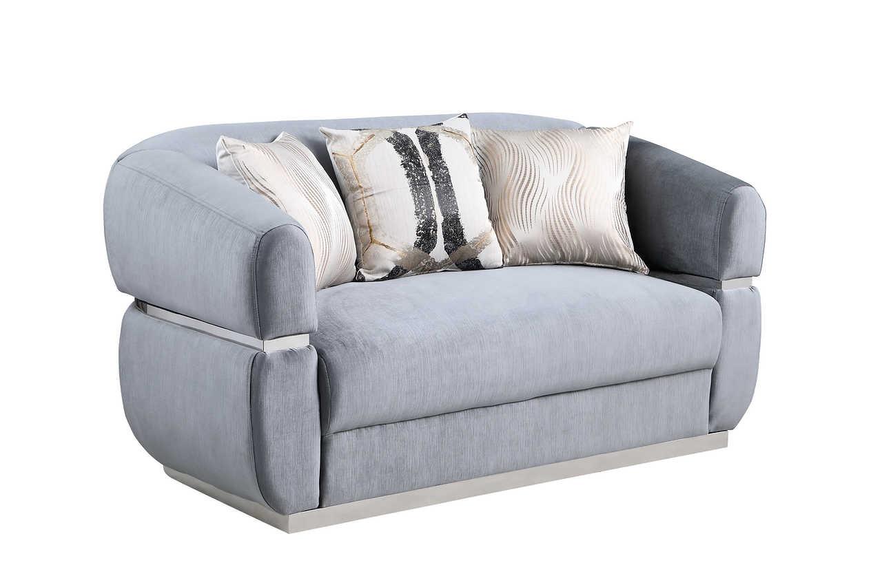 Carmela Grey Velvet Living Room Set