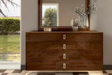 Eva Dark Cherry LED Italian Bedroom Set