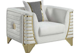 Donovan Cream Velvet Living Room Set